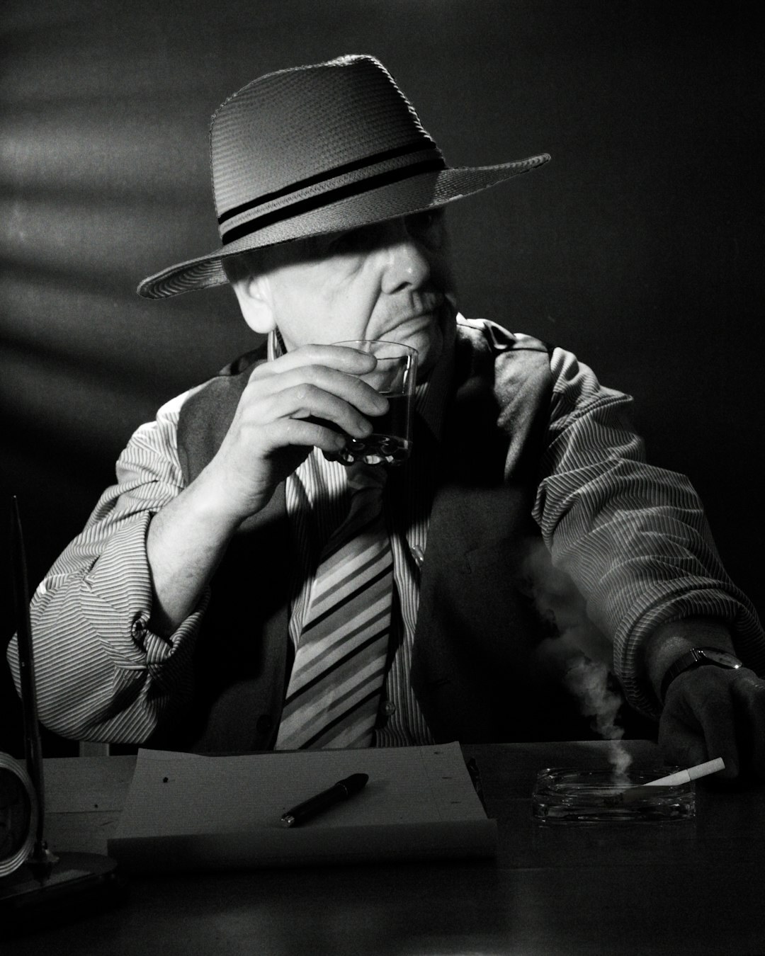 detective investigating clues