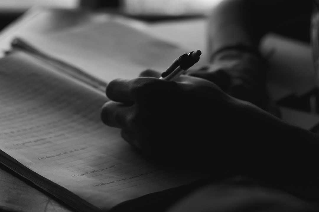author editing manuscript